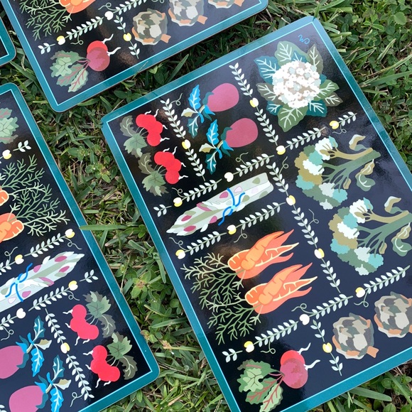 RETRO VEGETABLE kitchen table dinning placemats OS - Picture 13 of 14